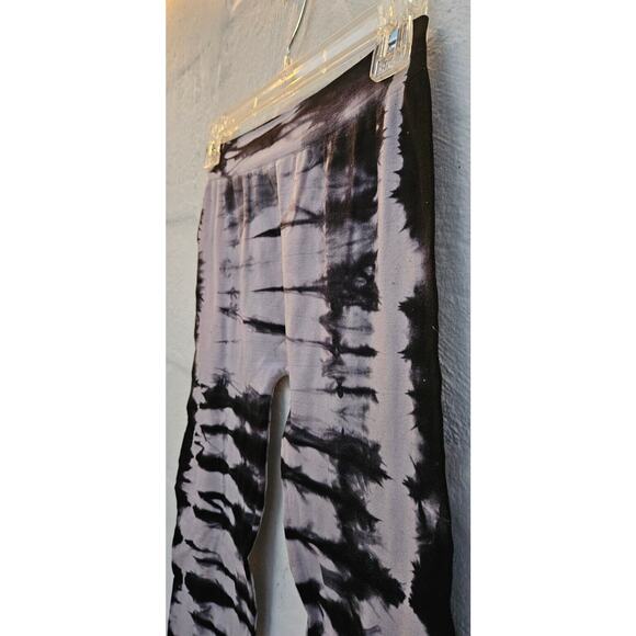 Womens Seamless Leggings Medium Large Gray Black Tie Dye Mid Rise Soft Pull On - Picture 3 of 10